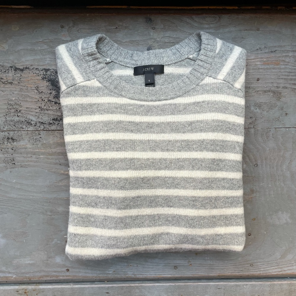 J Crew wool stripes sweater | size small